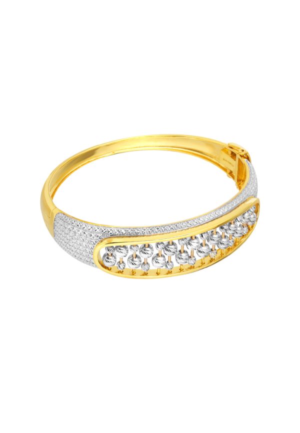 TOMEI Diamond Cut Collection Beads-Fall Bangle, Yellow Gold 916 on Sale