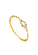 TOMEI Dual-Tone Buckle Bangle, Yellow Gold 916 For Cheap