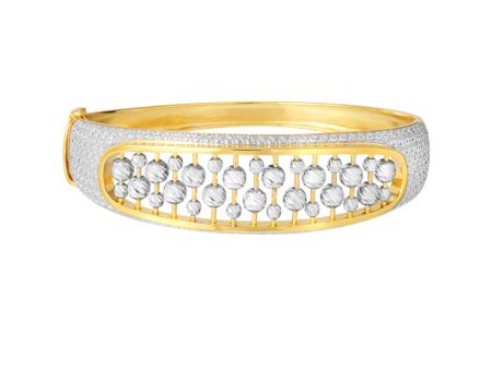 TOMEI Diamond Cut Collection Beads-Fall Bangle, Yellow Gold 916 on Sale