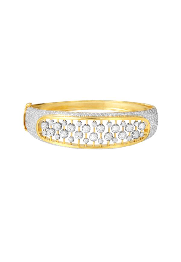 TOMEI Diamond Cut Collection Beads-Fall Bangle, Yellow Gold 916 on Sale