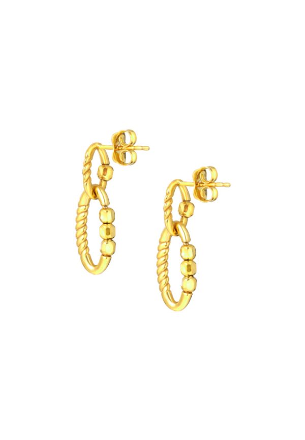 TOMEI Lusso Italia Twist Dangle Earrings, Yellow Gold 916 Online Hot Sale