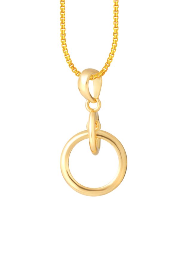 TOMEI Swinging Circles Pendant, Yellow Gold 916 For Discount