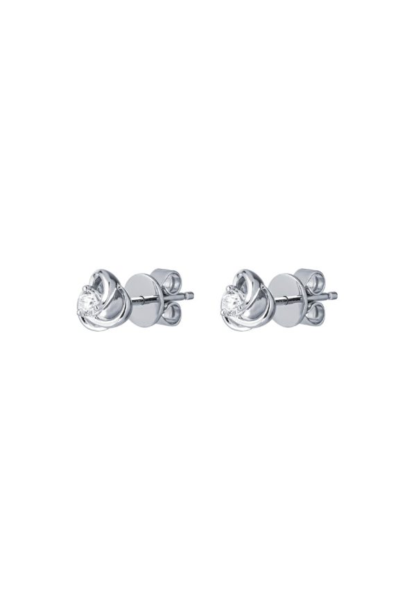 TOMEI Diamond Earrings, White Gold 585 For Sale