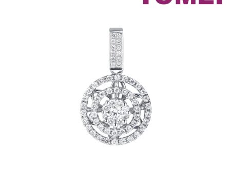 TOMEI Diamond Pendant, White Gold 750 For Sale