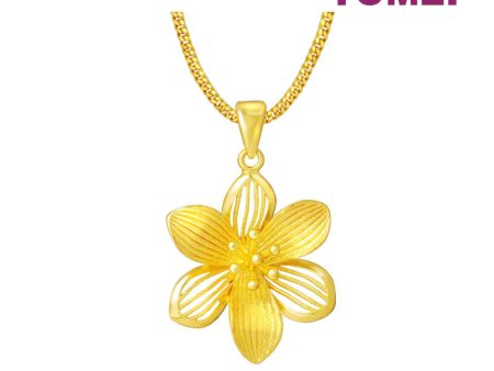 TOMEI Blooming Flower Pendant, Yellow Gold 999 Discount