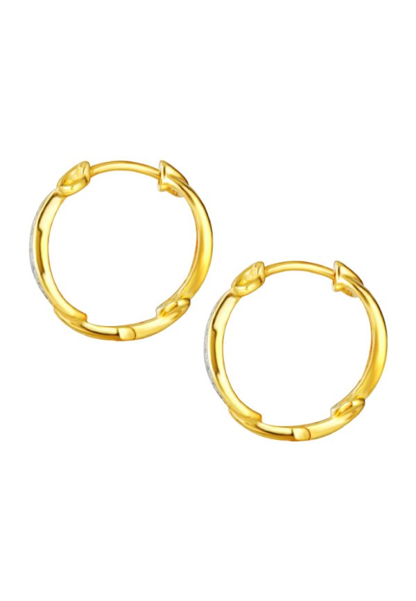 TOMEI Bridging the Gap Earrings, Yellow Gold 916 Hot on Sale