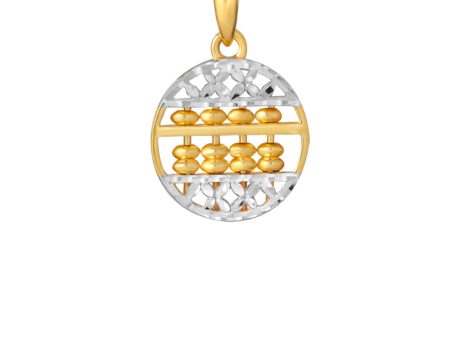 TOMEI Dual-Tone Round Abacus Pendant, Yellow Gold 916 Online now