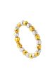 TOMEI Dual-Tone Full Circle Beads Ring, Yellow Gold 916 For Discount