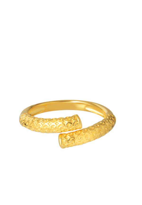 TOMEI Art-Printed Ring, Yellow Gold 916 Fashion