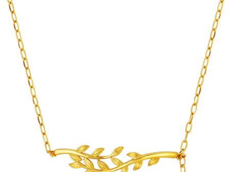 TOMEI Symphony Of Leaves Necklace, Yellow Gold 916 Supply