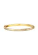 TOMEI Dual-Tone Thin Bangle, Yellow Gold 916 Supply