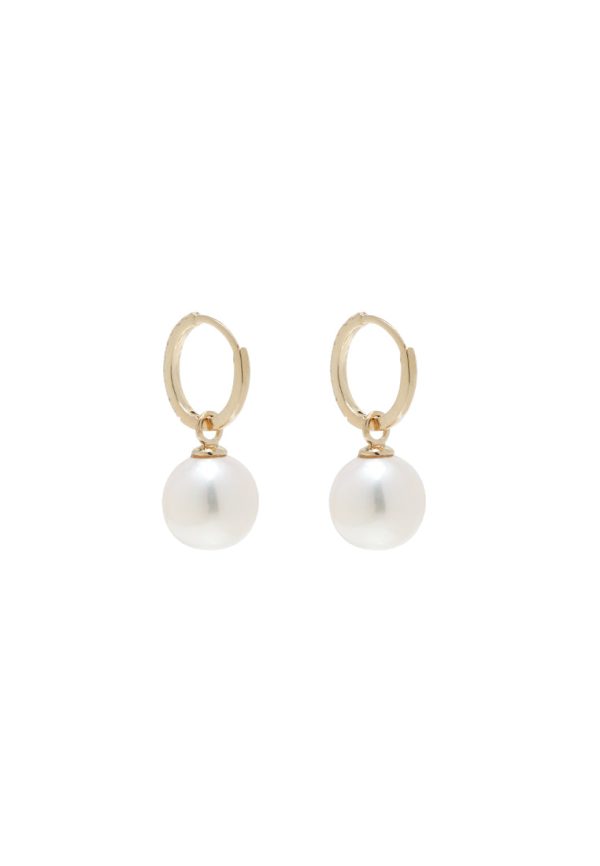 TOMEI Souly Bewitched Pearl Earrings, White Yellow Gold 585 (E802) Online Sale