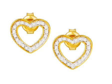 TOMEI Matters of the Heart Earrings, Yellow Gold 916 Fashion