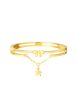 TOMEI Ribbon With Star Bangle, Yellow Gold 999 (5D) Cheap