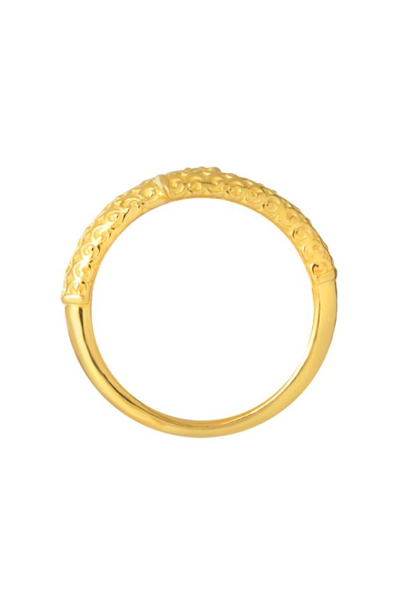 TOMEI Art-Printed Ring, Yellow Gold 916 Fashion