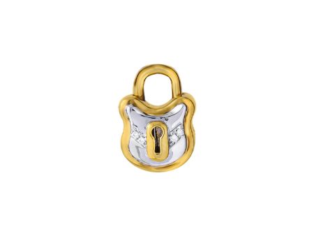 TOMEI Love Lock Collection Pendant, White+Yellow Gold 750 Online Sale