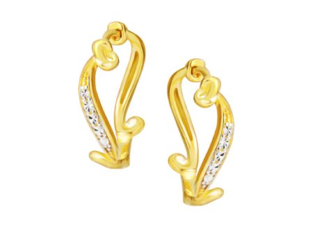 TOMEI Bridging the Gap Earrings, Yellow Gold 916 Hot on Sale