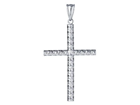 TOMEI Cross Pendant, White Gold 585 For Sale