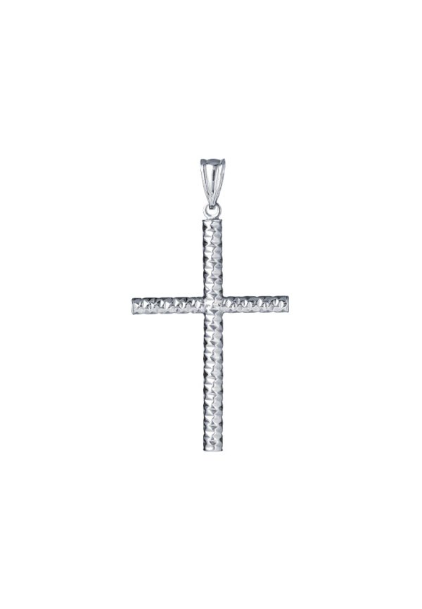 TOMEI Cross Pendant, White Gold 585 For Sale