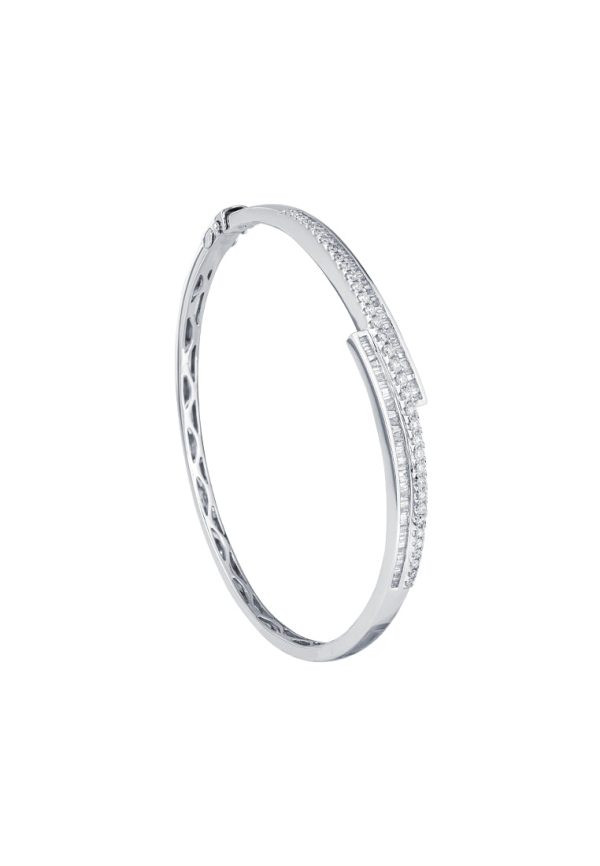 TOMEI Diamond Bangle, White Gold 585 Online Sale