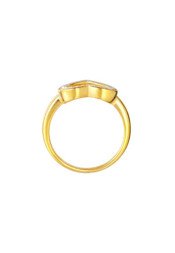 TOMEI Matters of the Heart Ring, Yellow Gold 916 Online Sale