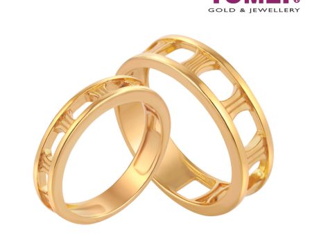 TOMEI Endless Love Couple Rings, Yellow Gold 916 (XD-YG0761R 0762R-1C) Hot on Sale