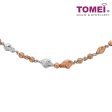 TOMEI Dual-Tone Glittering Shells Bracelet, White+Rose Gold 585 Online Hot Sale