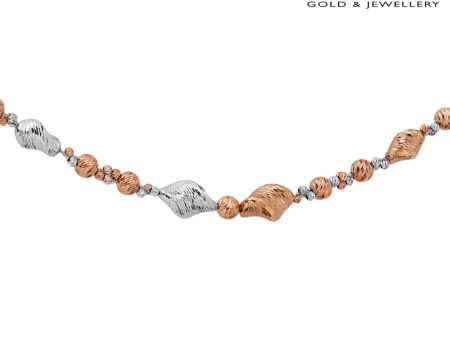 TOMEI Dual-Tone Glittering Shells Bracelet, White+Rose Gold 585 Online Hot Sale