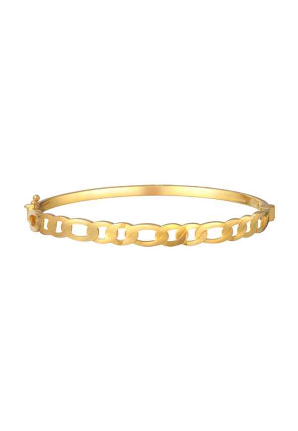 TOMEI Oval-Link Bangle, Yellow Gold 916 Online