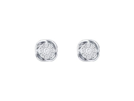 TOMEI Diamond Earrings, White Gold 585 Discount