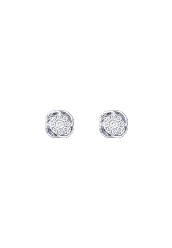 TOMEI Diamond Earrings, White Gold 585 Discount