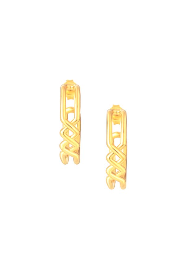 TOMEI Braided Loop Earrings, Yellow Gold 999 (5D) For Cheap