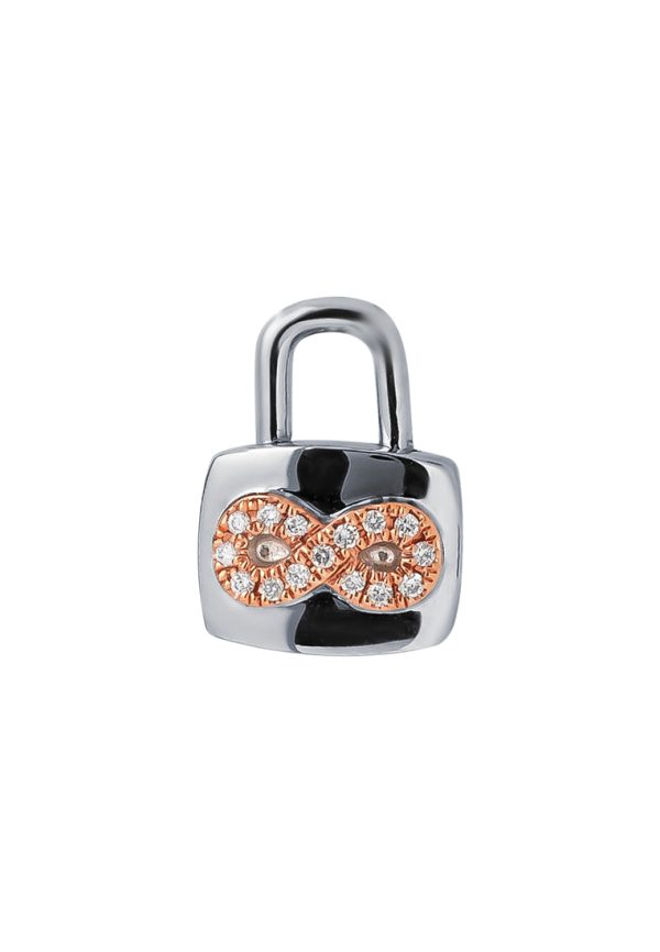 TOMEI Love Lock Collection Infinity Pendant, White Gold 750 Hot on Sale