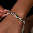 Iced Emerald Cushion Cut Bracelet Supply