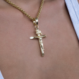 Large Crucifix Pendant in Yellow Gold Online Hot Sale