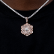 Diamond Rose Pendant in Rose Gold Supply