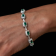 Iced Emerald Cushion Cut Bracelet Supply