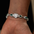 Iced Emerald Cushion Cut Bracelet Supply