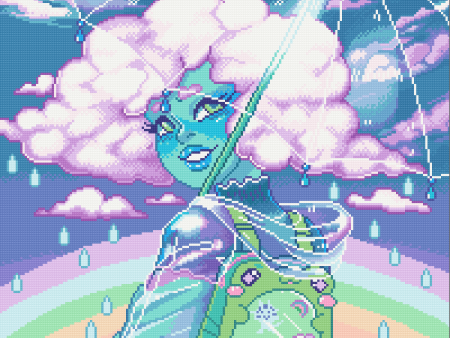 April Showers | Pixel Charted For Sale