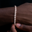 Micro Clustered Tennis Bracelet in Rose Gold Fashion