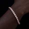 Micro Clustered Tennis Bracelet in Rose Gold Fashion