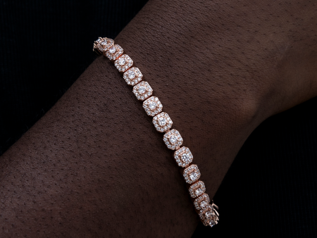 Micro Clustered Tennis Bracelet in Rose Gold Fashion