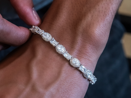 Oval Emerald Cut Tennis Bracelet Online now