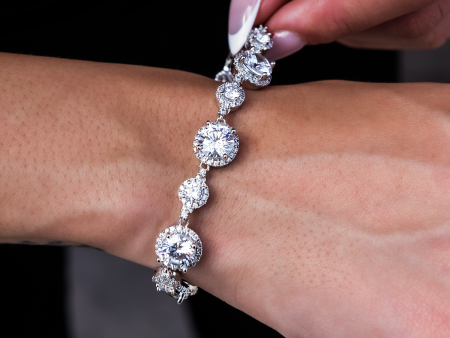 Diamond Halo Tennis Bracelet Online