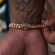 Miami Cuban Link Bracelet in Rose Gold- 8mm Online Sale