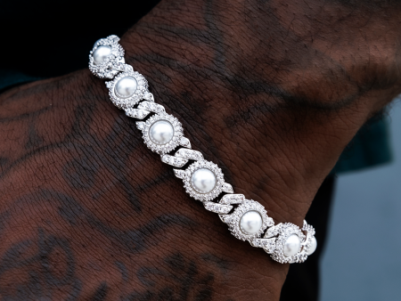 Iced Pearl Cuban Bracelet Online