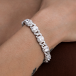 Iced Diamond Station Cuban Bracelet on Sale