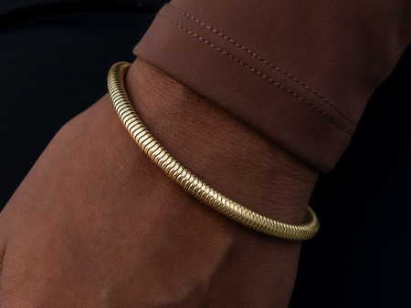 Snake Chain Bracelet in Yellow Gold- 4mm Online Sale