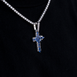 Colored Baguette Cross Pendant Online