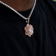 Diamond Rose Pendant in Rose Gold Supply